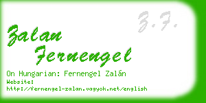 zalan fernengel business card